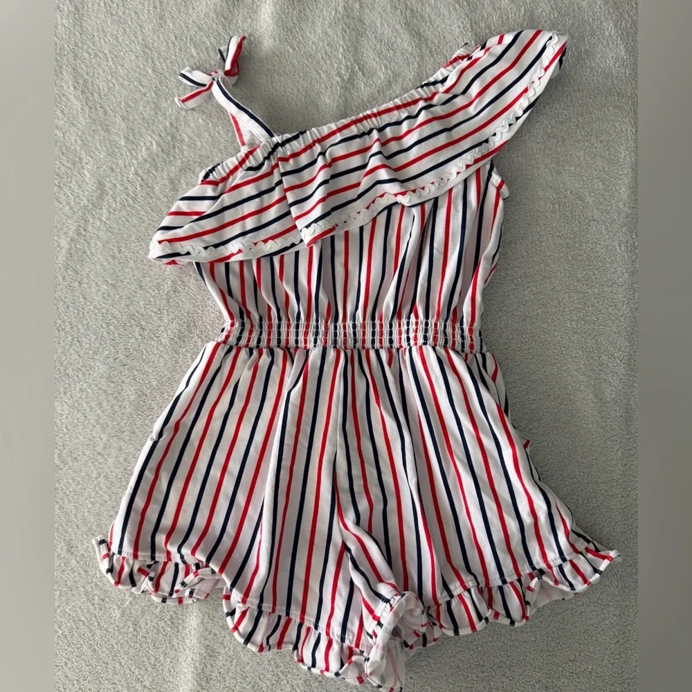 Janie and Jack | Red White & You Stripe Romper | 4